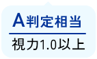 A判定相当　視力1.0以上