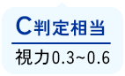 C判定相当　視力0.3～0.6