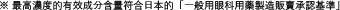 ※一般眼科用藥製造核可標準的最高濃度配方