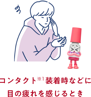 コンタクト※1の装着時などに目の疲れを感じるとき