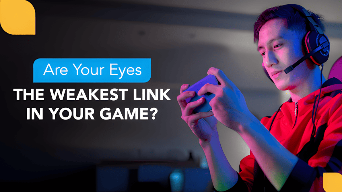 Gamer focused on mobile screen