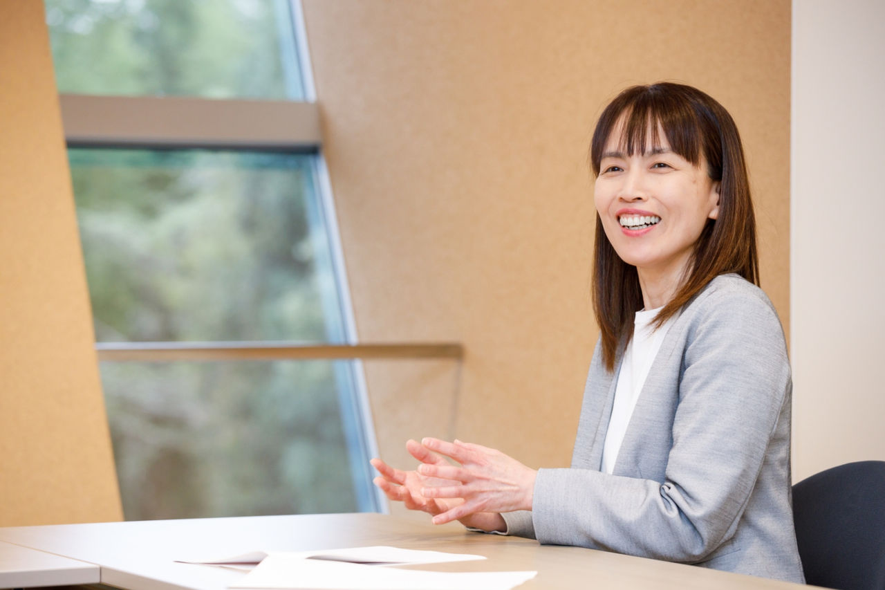 Photo of Yoko during the interview