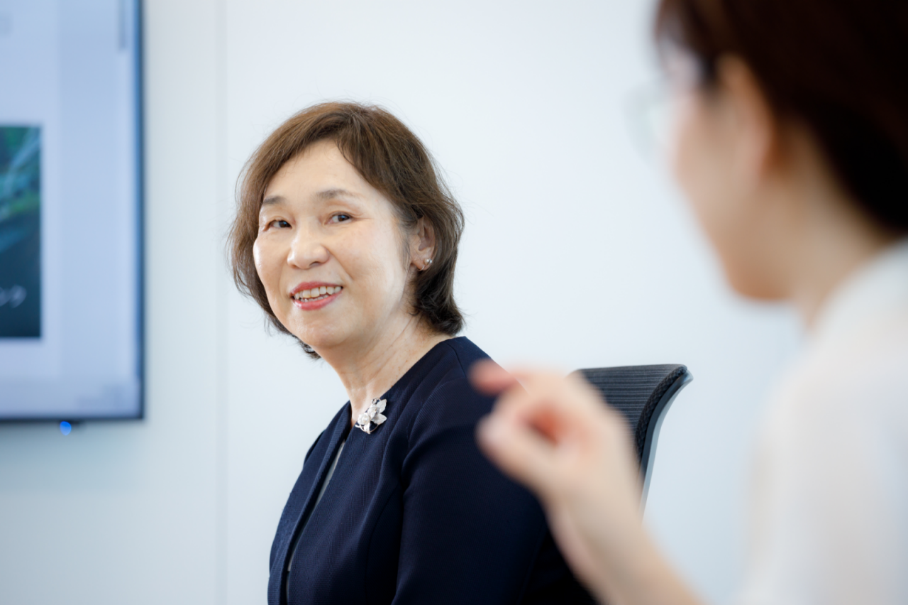 A photo of Noriko during the interview