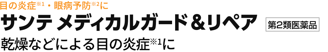 目の炎症・眼病予防に　 サンテメディカルガード＆リペア