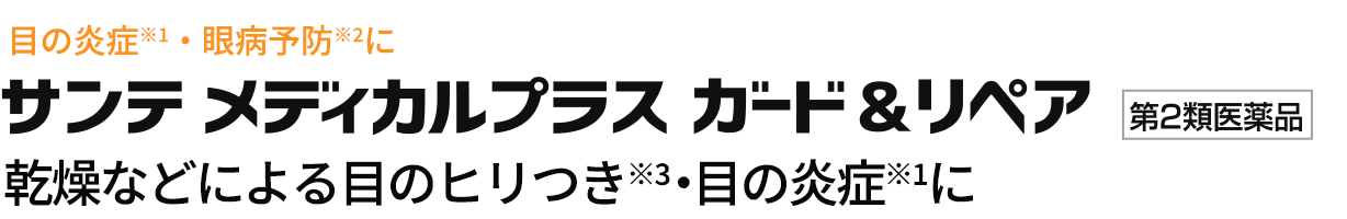 目の炎症・眼病予防に　サンテメディカルプラスガード＆リペア