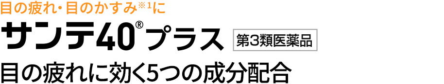 目の疲れ・目のかすみに　サンテ40プラス